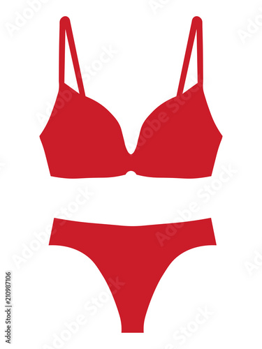 Woman underwear silhouette simple and minimalistic. Female underwear shape icon silhouette design element Lady lingerie vector illustration Bikini vector shape. Vector illustration.