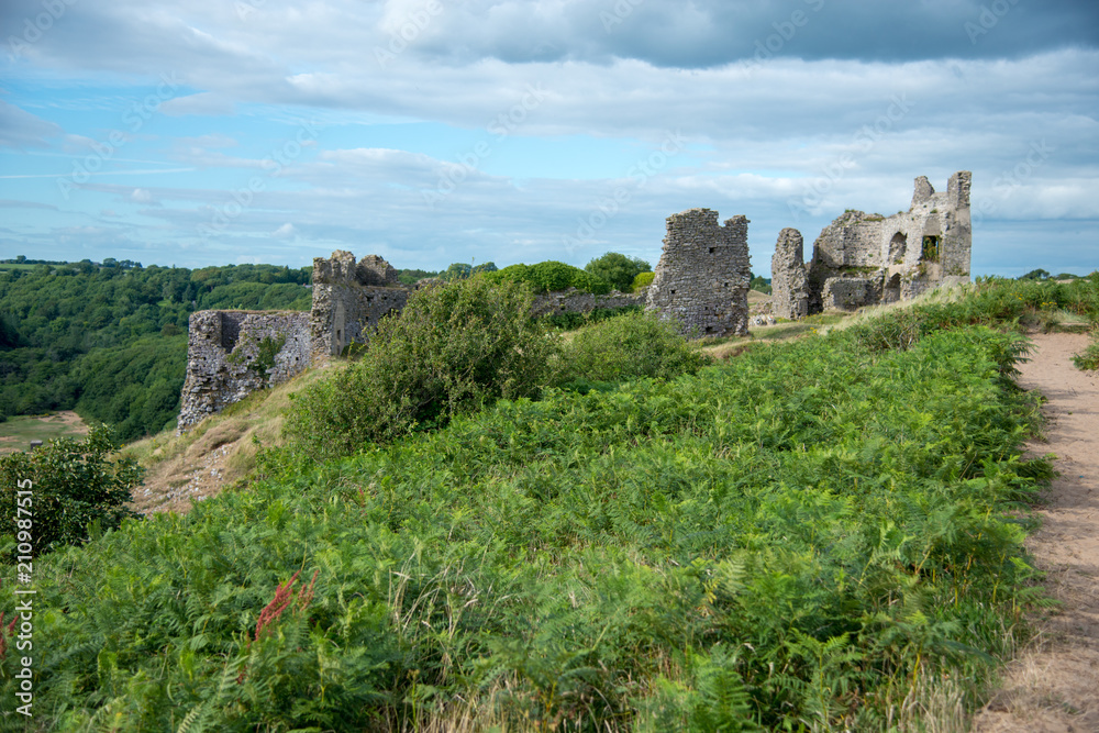 Fototapeta premium Pennard Castle Gower Peninsula Wales 