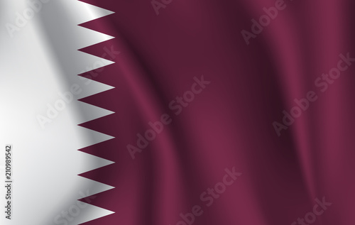 Original and simple Qatar flag isolated in official colors and Proportion Correctly