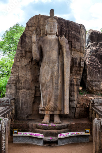 Aukana Buddha standing statue of the Buddha near Kekirawa in North Central Sri Lanka