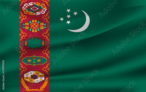 Flag of Turkmenistan - illustration