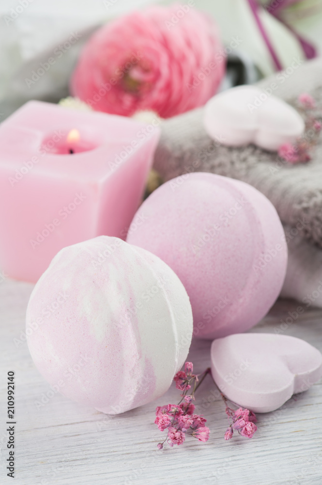 SPA composition with bath bombs