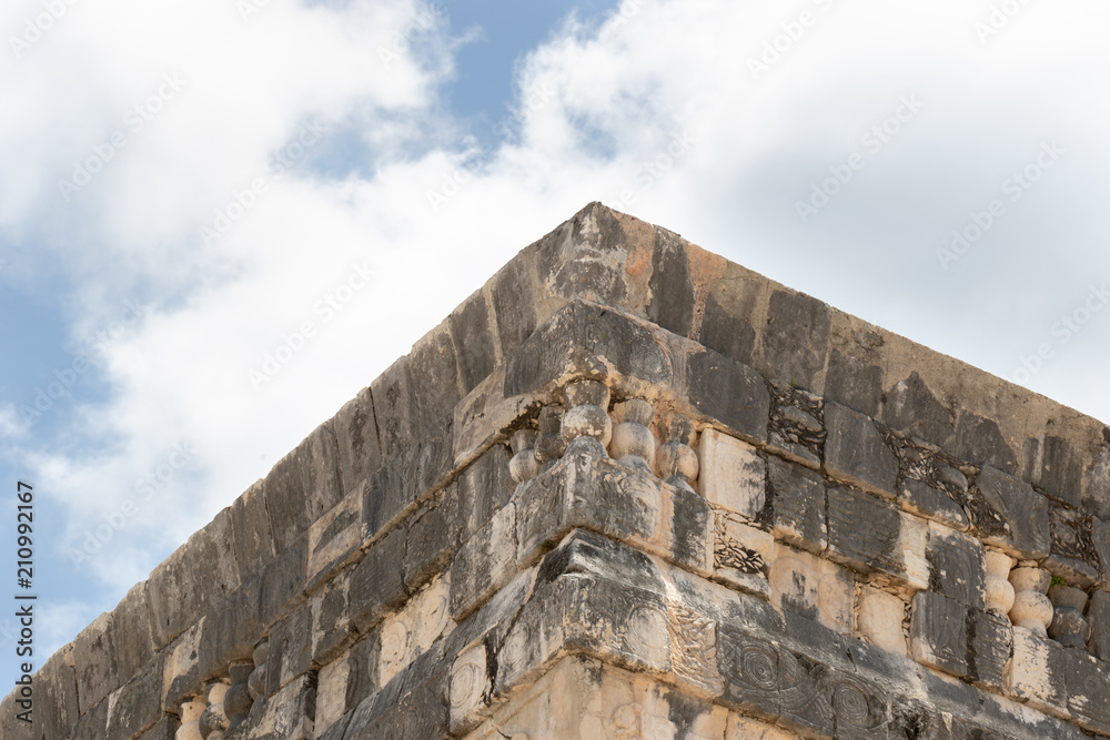 Chichen Itza, one of the most famous Mayan cities. Mexico, Chichen Itzá, Yucatán. Architectural details that can be admired in the ruins Chichen Itza, one of the most famous Mayan cities. Mexico, Chichen Itzá, Yucatán. Architectural details that can be admired in the ruins