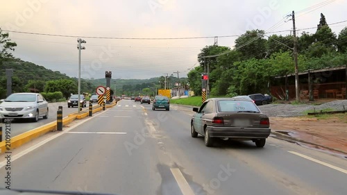 Wallpaper Mural Moving Forward: Driving Through Road of Maresias Torontodigital.ca
