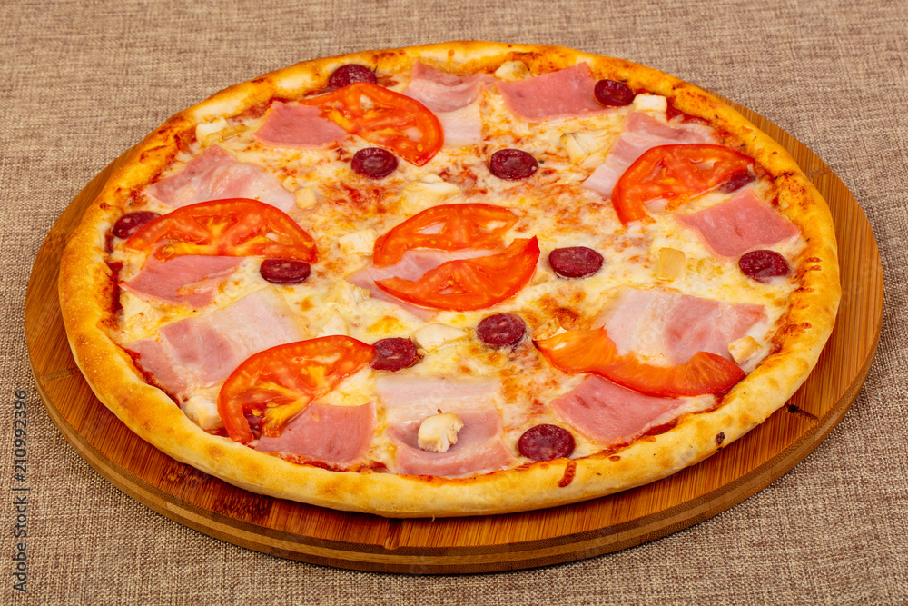 Pizza with bacon Pizza with bacon