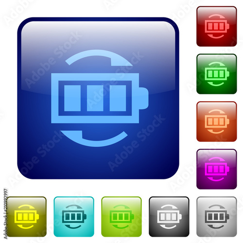 Rechargeable battery color square buttons