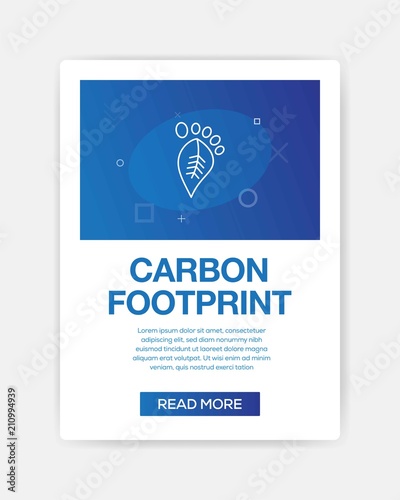 CARBON FOOTPRINT ICON INFOGRAPHIC