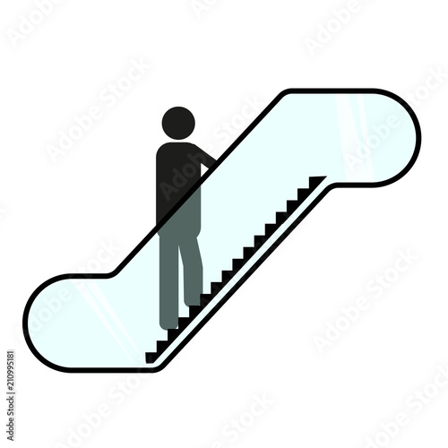 Escalator Icon, Escalator Icon Vector eps 10