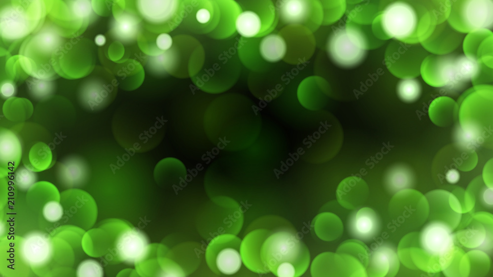 Abstract dark background with bokeh effects in green colors Abstract dark background with bokeh effects in green colors