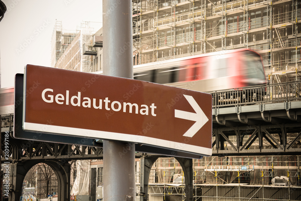 Fototapeta premium Schild 302 - Geldautomat