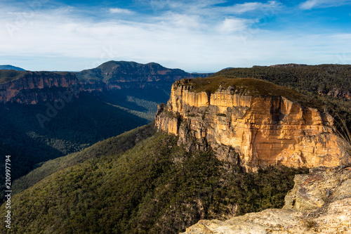 The iconic Baltzer lookout and Hanging Rock in Blackheath New South Wales Australia on 13th June 2018
