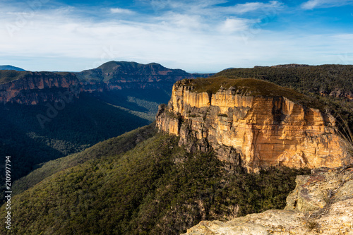 The iconic Baltzer lookout and Hanging Rock in Blackheath New South Wales Australia on 13th June 2018 © Darryl