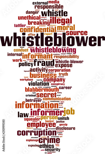 Whistleblower word cloud