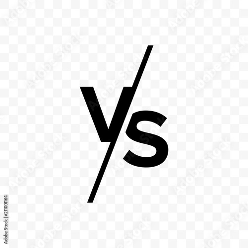 VS versus letters vector icon