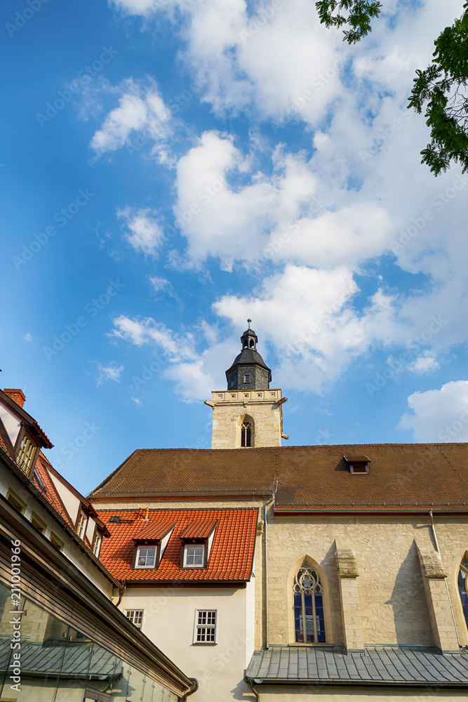 St Wigbert's church on the sky background. Erfurt, Germany