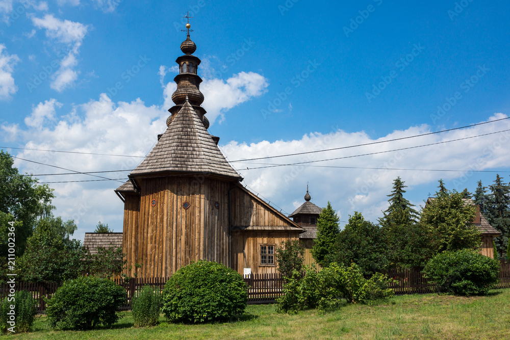 Wooden church in Biorkow Wielki, Malopolska, Poland