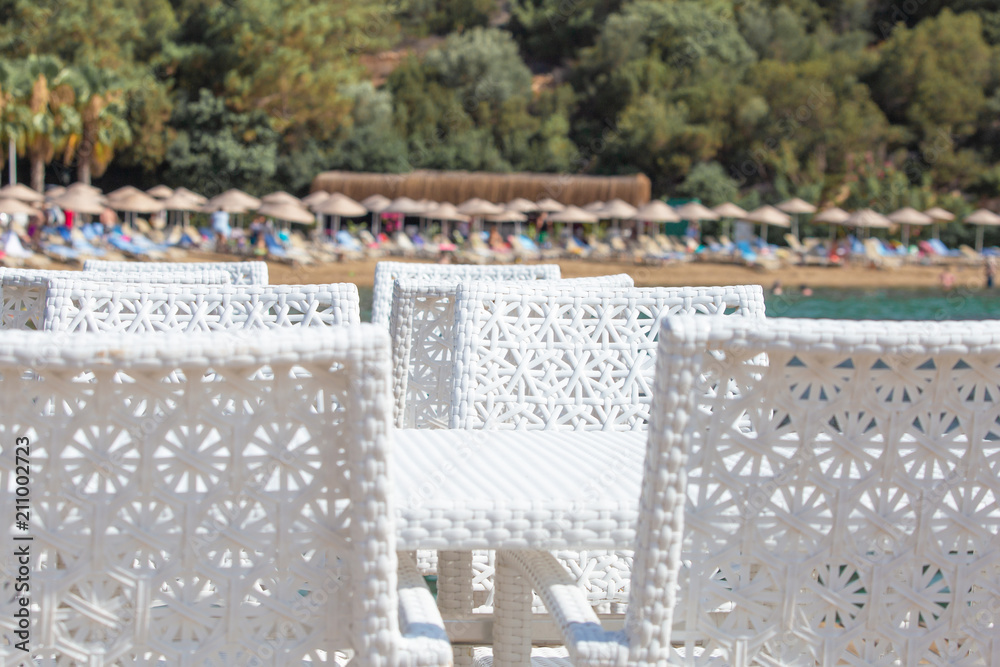 Fototapeta premium Restaurant on the beach