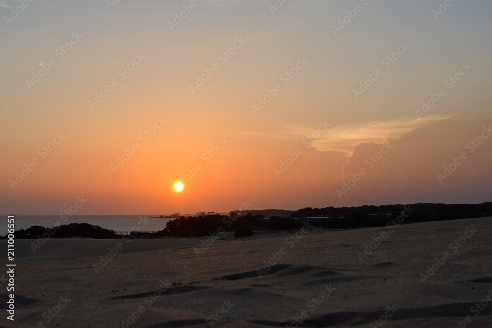 Sunset from Jockey's Ridge on the Outer Banks of North Carolina Sunset from Jockey's Ridge on the Outer Banks of North Carolina