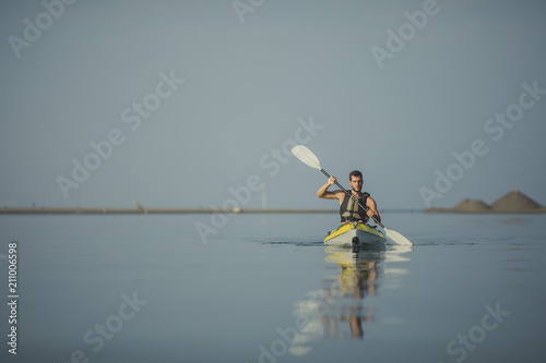Kayaker Paddling