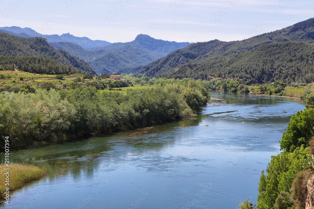 Ebro river from Miravet village in Catalonia