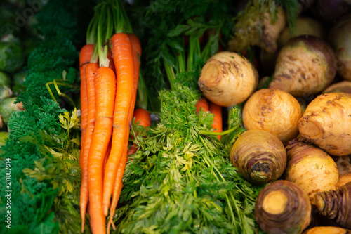 Vegetables in a grocery store photo