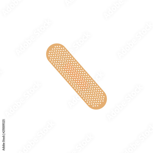 Sticking plaster on a white background. Medical band. Realistic vector flexible fabric bandage