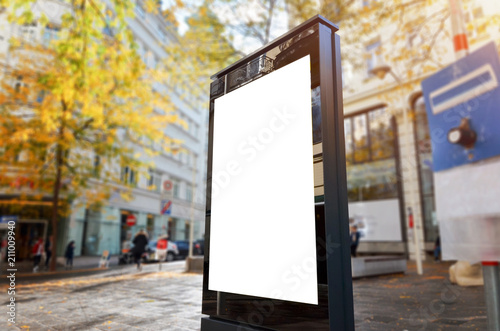 Photography City vertical LED display mockup
