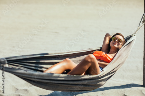 Young Woman Sunbathing