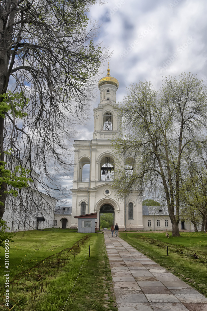 Russian orthodox Yuriev Monastery, Church of Exaltation of the Cross, Great Novgorod, Russia