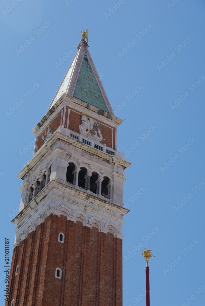 view st mark's campanile bell tower in Venice