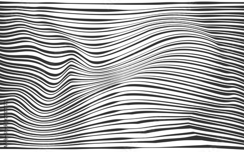 black and white stripe line abstract graphic optical art
