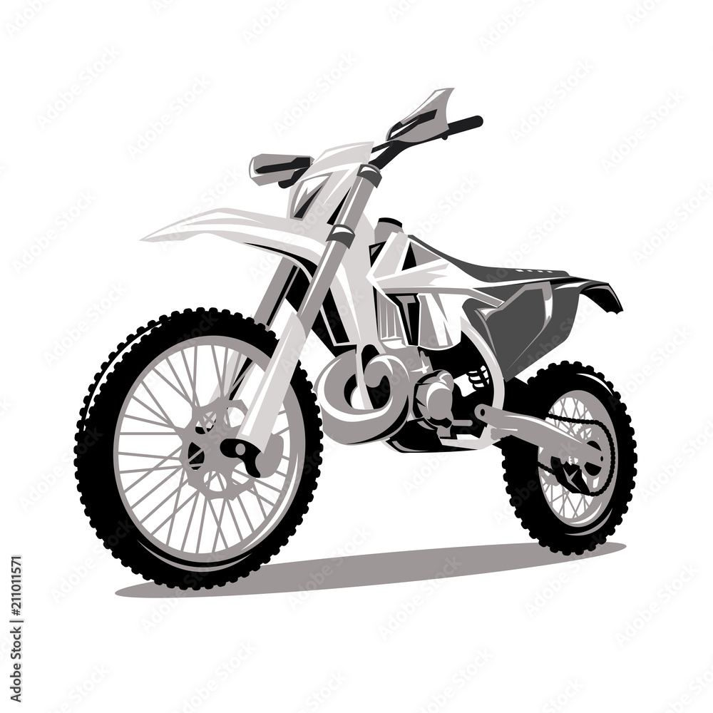 Obraz premium Motorcycle cross jumping graphic vector