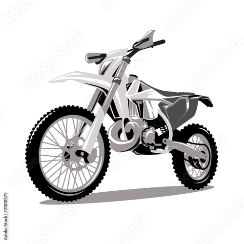 Motorcycle cross jumping graphic vector