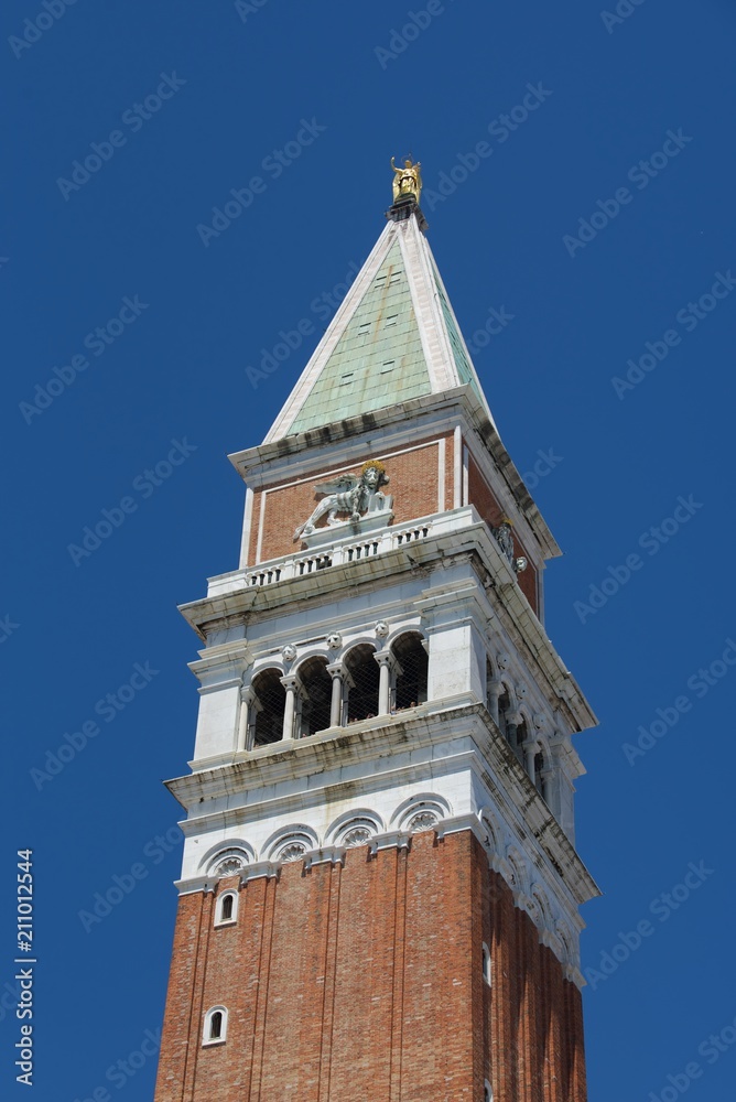 view st mark's campanile bell tower in Venice