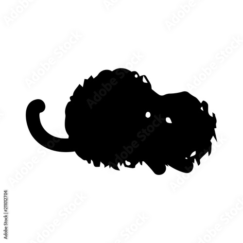 Fluffy brownie silhouette