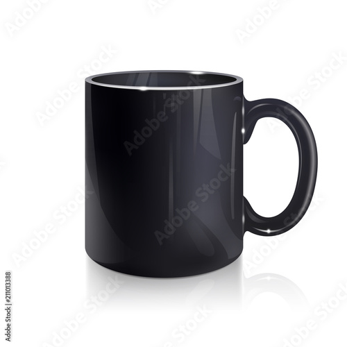 Empty Black Mug