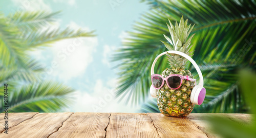 Fresh pineapple fruits 