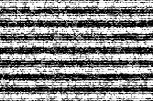 Image collage of gray asphalt texture from horizontal lines and paths of variable thickness color black on white background. Vector illustration.