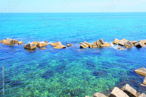 the sea in Syracuse, Sicily, Italy