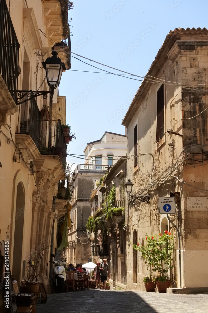 the city view in Syracuse, Sicily, Italy