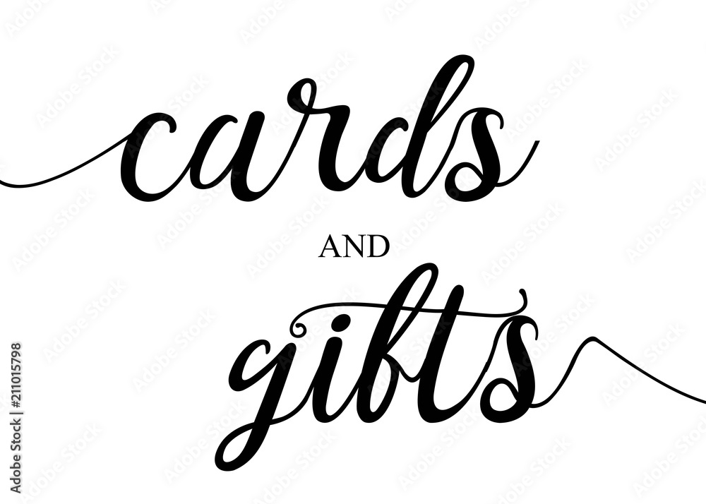 cards & gifts table sign cards & gifts table sign