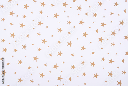 Abstract pattern with bright stars on white background
