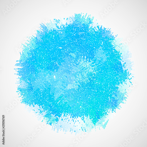 Abstract blue texture spot isolated on white background. Vector illustration.