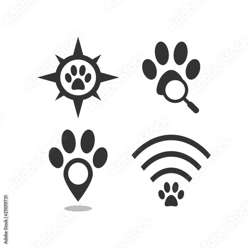 Pet locator logo template
