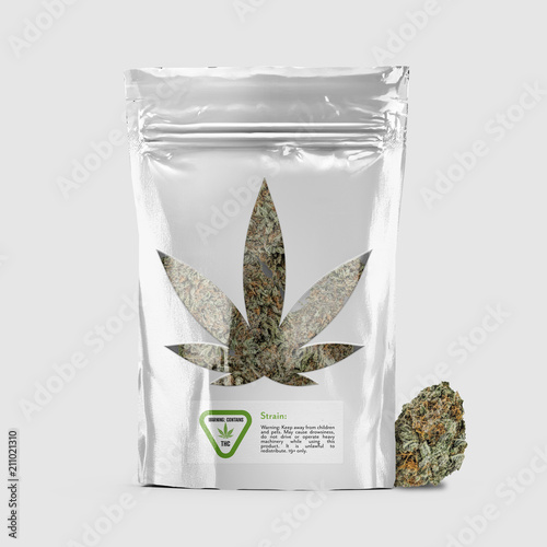 Cannabis Product Package with Window - White