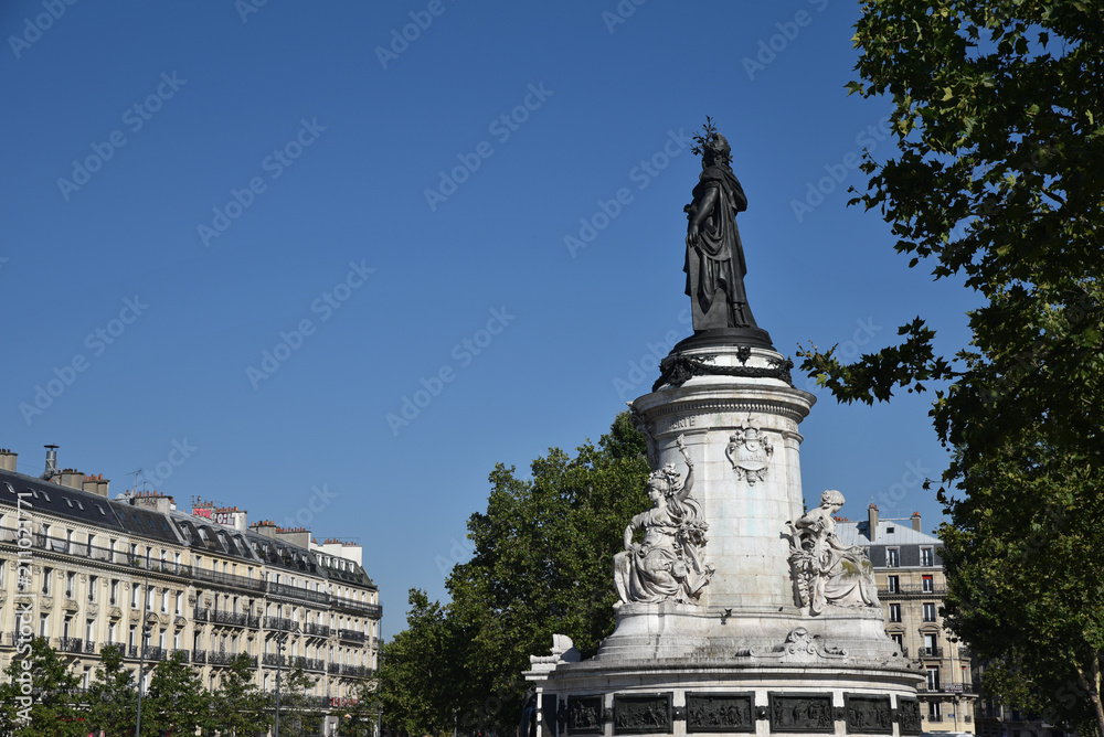 Place de la République à Paris, France