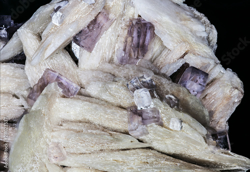 Tableau sur toile Barite crysatls with small fluorite crystals