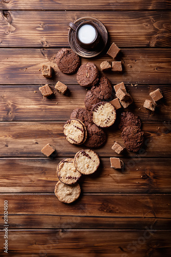 Fudge with cookies