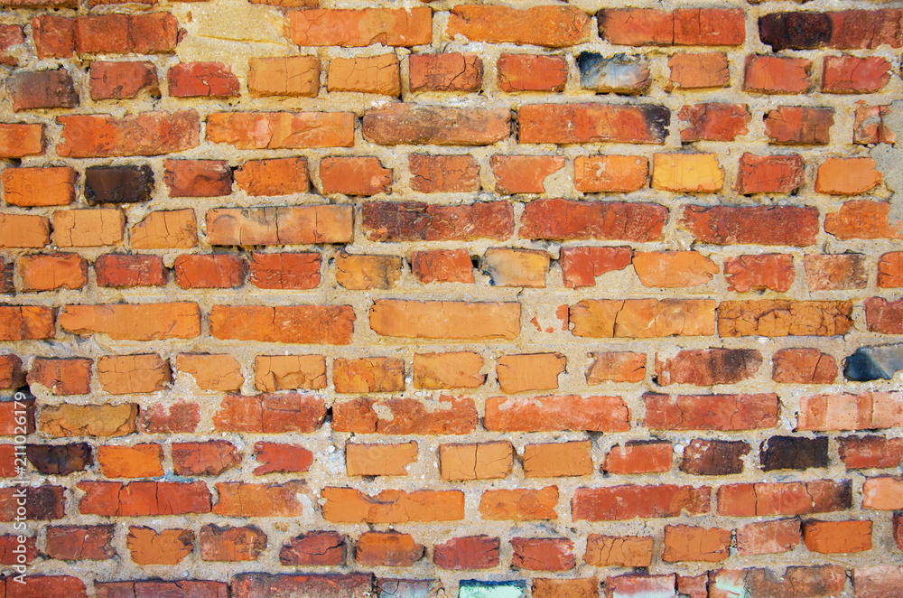 Grunge orange brick wall background texture Grunge orange brick wall background texture