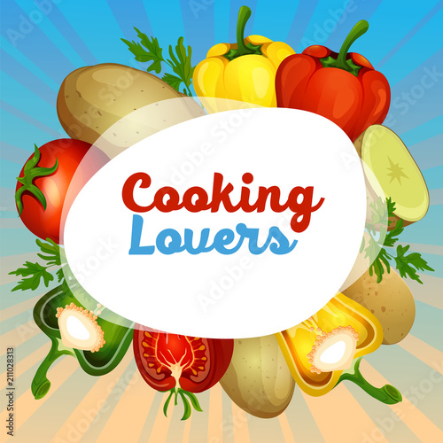cooking lovers potato paprika tomato